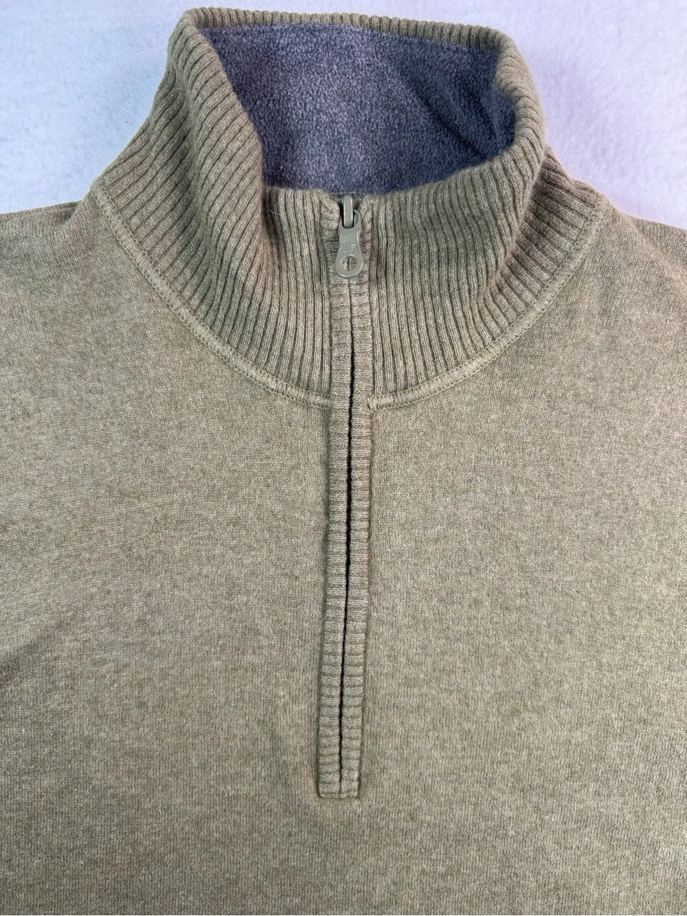 The North Face Wool Blend 1/4 Zip Sweater Men’s Medium Olive Green